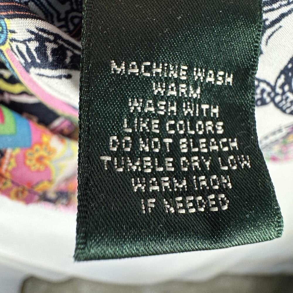 Lauren Ralph Lauren Size Large (L) 100% Cotton Paisley Buttondown shirt - Picture 4 of 8